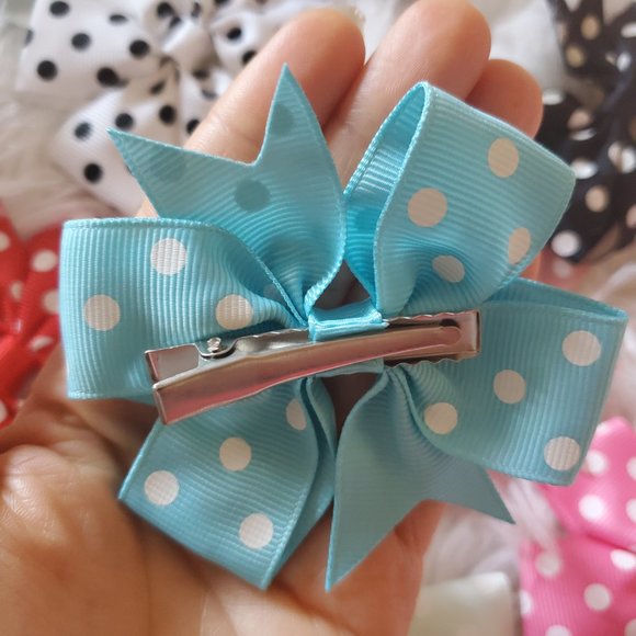 Lot of 16 girl Bows dotted - Picture 6 of 7